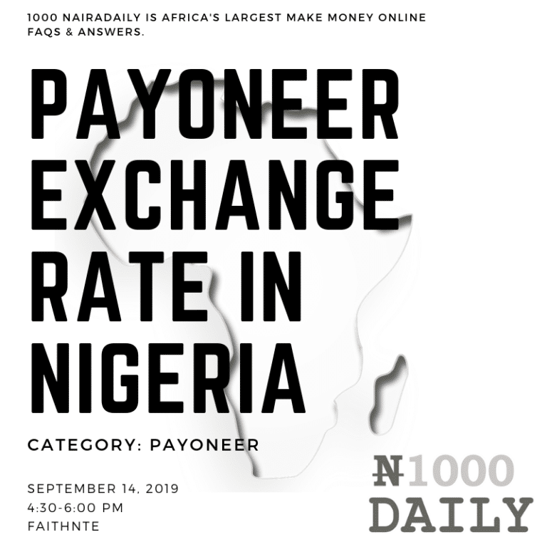 Payoneer exchange rate in Nigeria